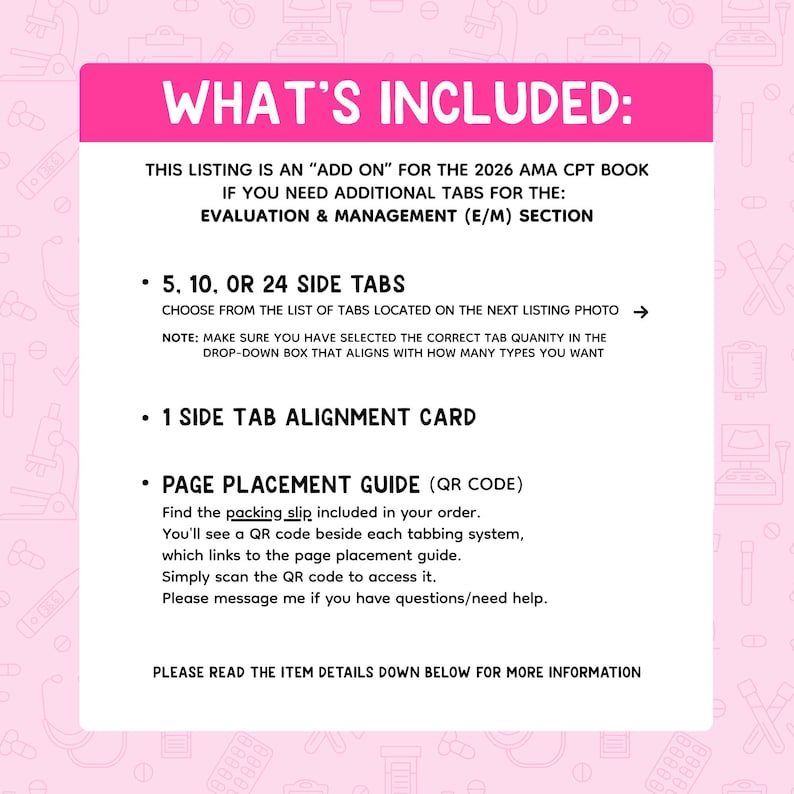 2026 CPT - Add on Tabs: E/M | Medical Coding Tabs - Etsy
