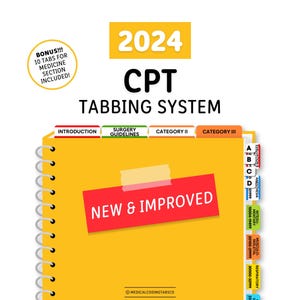 2024 CPT - Tabbing System | Medical Coding Tabs  (Book NOT included)