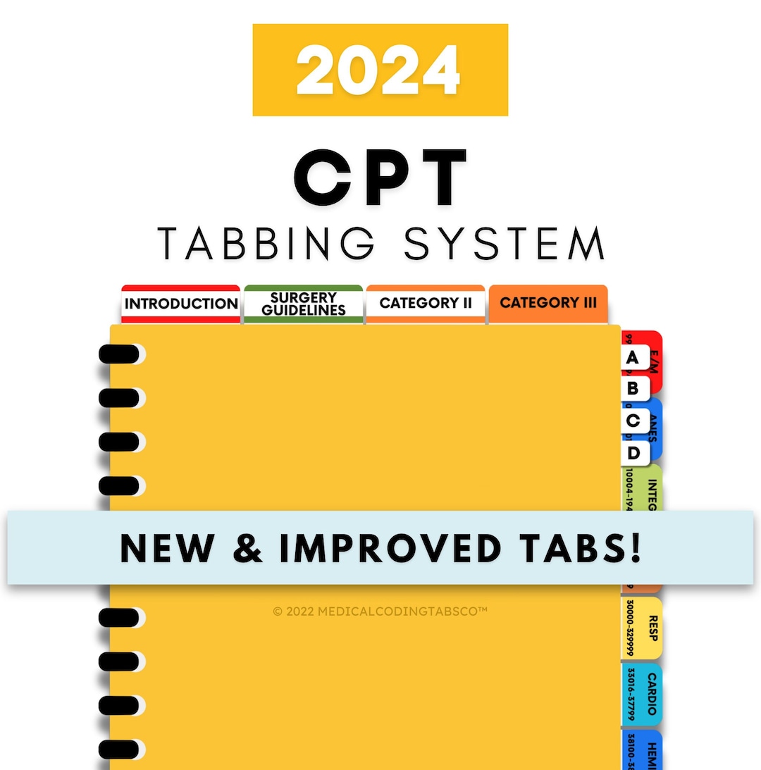 Tabbing System CPT 2025 book NOT Included Etsy