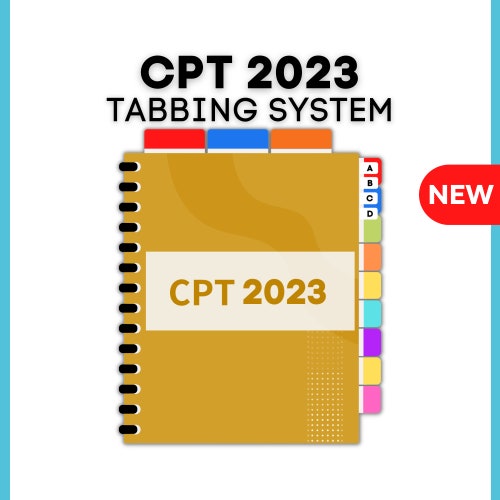 Tabbing System CPT Professional 2023 Medical Coding Tabs Book Etsy