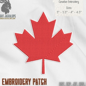 Maple Leaf, Canadian Patch, Instant Download, Machine Embroidery
