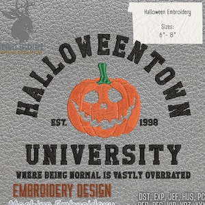 Halloween University, Embroidery Machine, Halloween patch, Spooky embroider, Pumpkin, Halloween