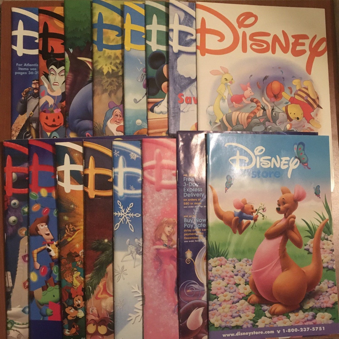 Vintage Disney Catalogue Magazine Postcard Sticker Souvenir Memorabilia