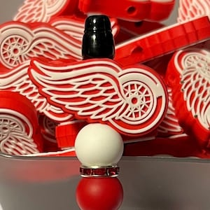 Hockey silicone focal bead/Winter Sports/for Beaded Pens/