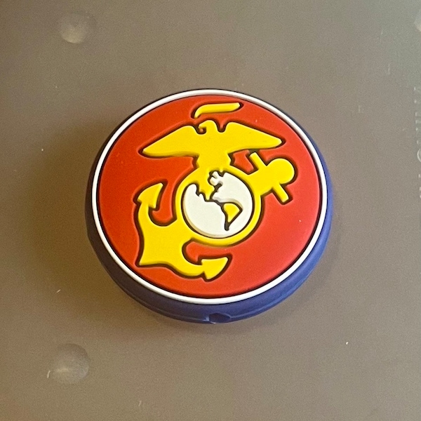 Marine Corps silicone focal bead/Armed Forces