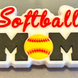 Softball Mom silicone focal bead/Spring Sports/for Beaded Pens