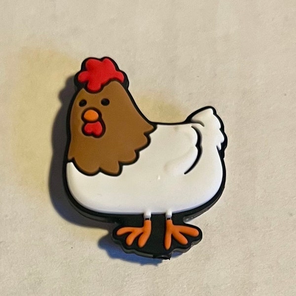 Chicken silicone focal bead, Farm Theme