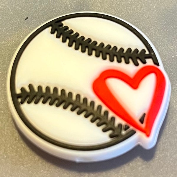 The Love of Baseball silicone focal bead/Spring Sports/Beaded Pens