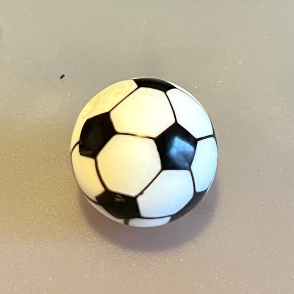 15mm Soccer Ball Theme Silicone Beads