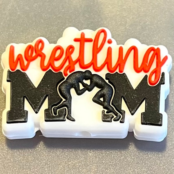 Wrestling Mom silicone focal bead/Winter Sports/for Beaded Pens