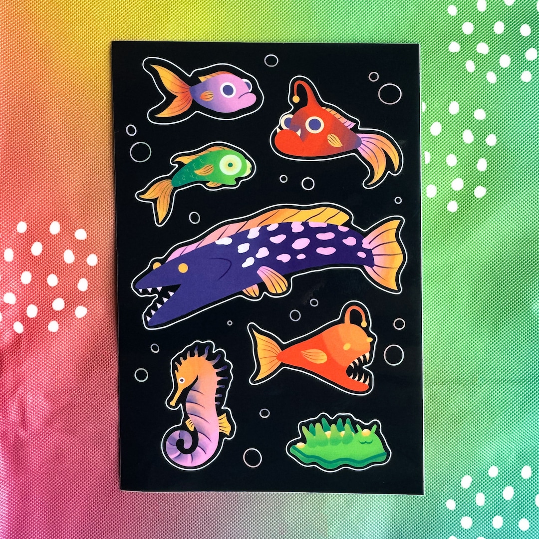 Sea Creature Sticker Sheet! - Etsy