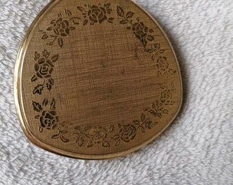 70s. 80s. Stratton Compact Mirror. Vintage. Roses.