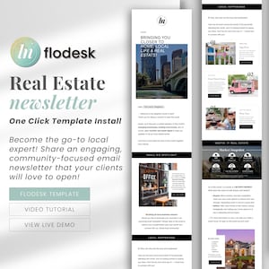 Flodesk Real Estate Email Newsletter Template for Realtor Newsletter Flodesk Email Marketing Template Real Estate Value Email Newsletter