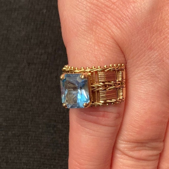 3 Carat Emerald Cut Santa Maria Aquamarine in Custom Setting