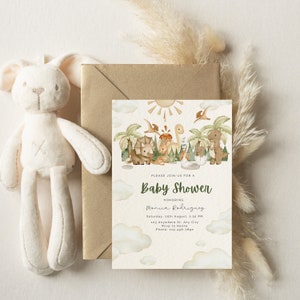 It&#39;s a Boy Dinosaur Baby Shower Invitation Editable Template, Dino Baby Shower, Instant Download, Boy Baby Shower, Printable Invite