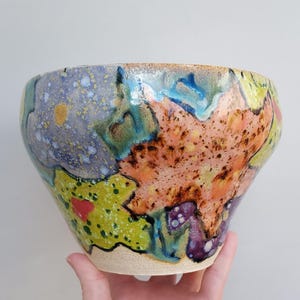 Large Handmade Under the Sea Decorative Display Bowl Fine Art Ceramic Vase
