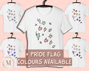 LEAF PATTERN T Shirt Unisex LGBT Nick and Charlie Graphic Novel Gifts Shirt Stickers Bisexual Nonbinary Lesbian Nonbinary Asexual Trans