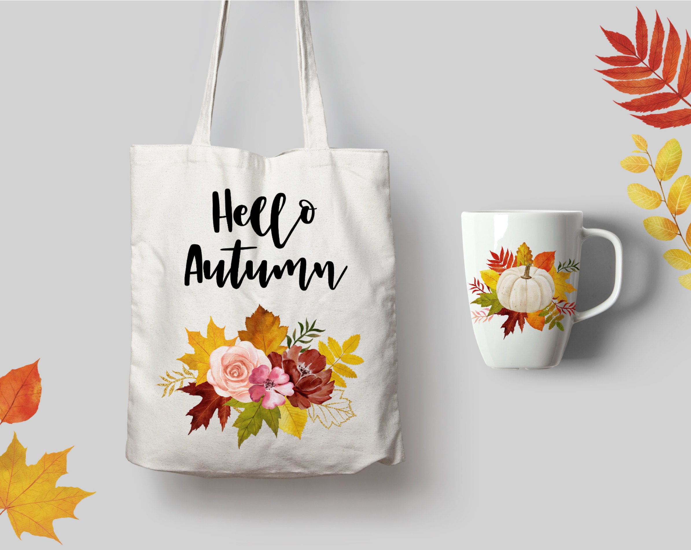 Watercolor Autumn Clipart Pumpkin Clip Art Fall - Etsy
