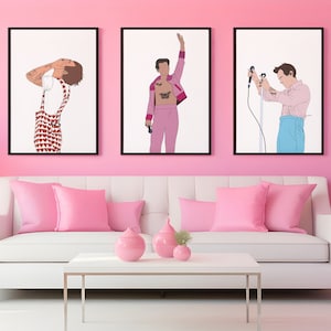 Set of 3 Harry Styles Love On Tour Inspired Poster Prints | Music Print | Home Decor Wall Art | Bedroom | Living Room | Love On Tour