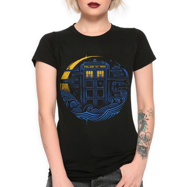 T-shirt Police Box, T-shirt homme femme, toutes les tailles (ld-130)