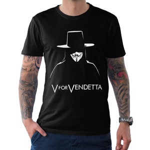 V for Vendetta Guy Fawkes T-Shirt, Men's and Women's Sizes (drsh-205)