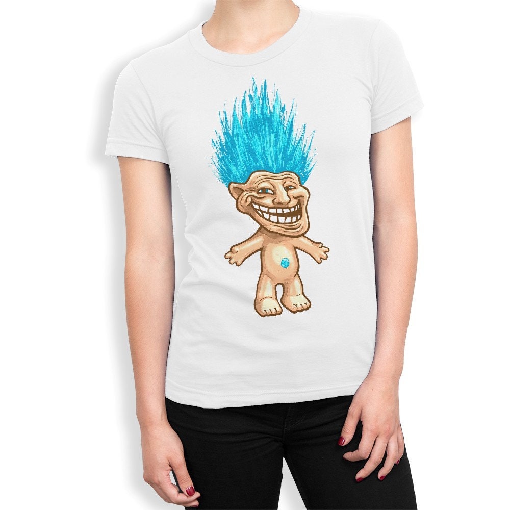 Troll Womens T-Shirt funny Face Internet Meme Forum ladies Mugshot online  lol