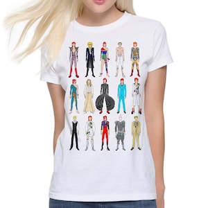 David Bowie Characters T-Shirt, Ziggy Stardust Tee, Men&#39;s and Women&#39;s Sizes (drs-701)