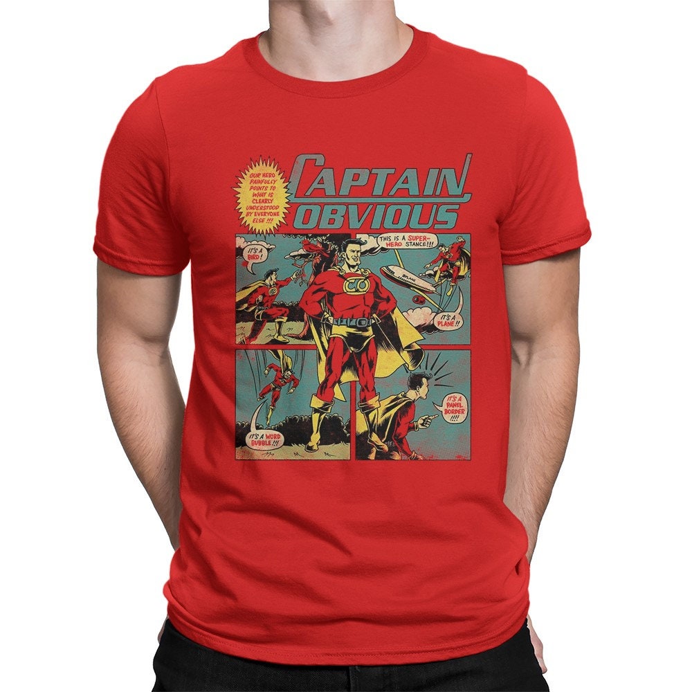 Captain Obvious Superhero T-shirt Men's and Women's - Etsy Canada