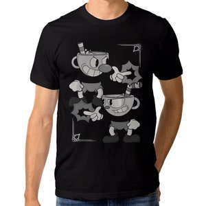 Cuphead and Mugman T-Shirt, Men&#39;s and Women&#39;s Sizes (drsh-289)