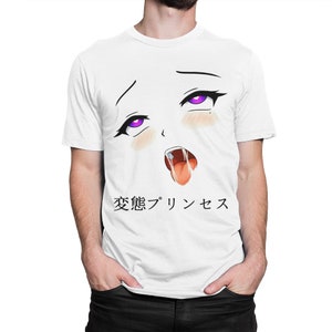 Anime Ahegao Face T-Shirt, Men&#39;s and Women&#39;s Sizes (drsh-261)