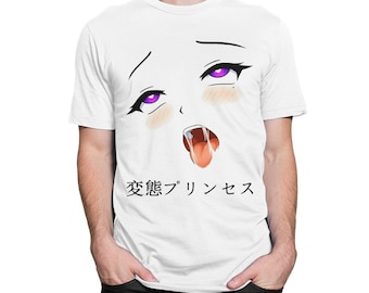 Camiseta de Ahegao (cara de anime), tallas para hombre y mujer (drsh-261)