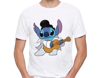 Stitch As Elvis Presley T-Shirt, Herren- und Damengrößen (drsh-218)