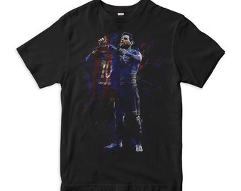 Lionel Messi T-Shirt, Argentina Football Shirt, Men's and Women's Sizes (MSS-34861)