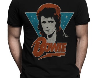 Camiseta vintage de rock de David Bowie, camiseta de Ziggy Stardust, todas las tallas para hombre y mujer (wr-267)