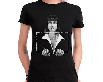 Mia Wallace Pulp Fiction T-Shirt, Quentin Tarantino Shirt, Men's and Women's Sizes (drsh-207)