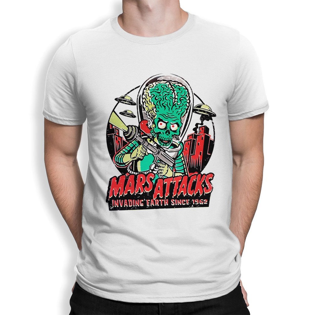 Mars Attacks Invading Earth T-shirt, Men's and Women's Sizes (drsh - Main Image
