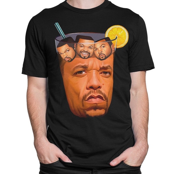 Ice-T with Ice Cube Funny Rap T-Shirt, Ice Tea and Ice Cube Tee, Men's and Women's Sizes (wr-237)