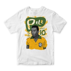 Camiseta Pele Brasil 10, Camiseta Edson Arantes do Nascimento, Tallas Hombre y Mujer (PEL-10850)