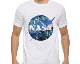 NASA Starry Night Logo T-Shirt, Van Gogh Shirt, Men's and Women's Sizes (drsh-350)