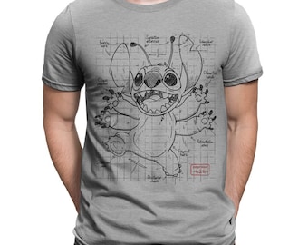 Stitch Graphic T-shirt, herr- och damstorlekar (drsh-216)