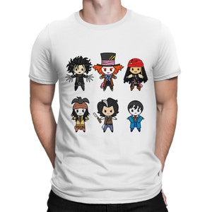 Johnny Depp Characters Art T-Shirt, Men&#39;s and Women&#39;s Sizes (drsh-210)