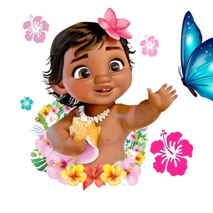 Baby Moana PNG Clipart Instant Digital Download