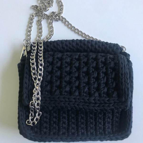 Crochetbag, Knit Bag, Häkeltasche, gewebte Tasche, gehäkelte Tasche, gestrickte Tasche, Handmade Unikat, handgemacht, Handtasche für Frauen