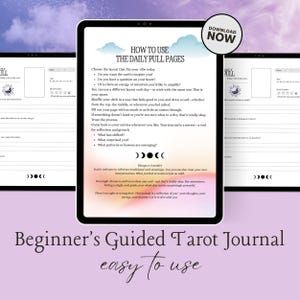Tarot Journal & Anleitung für Anfänger: Tägliche Pulls, Spreads (druckbare digitaler Download)