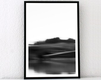 Black and white photography print - landscape - Movement of plates 4