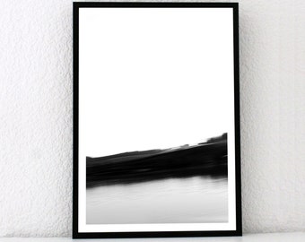 Black and white photography print - Landscape - Movement of plates 1