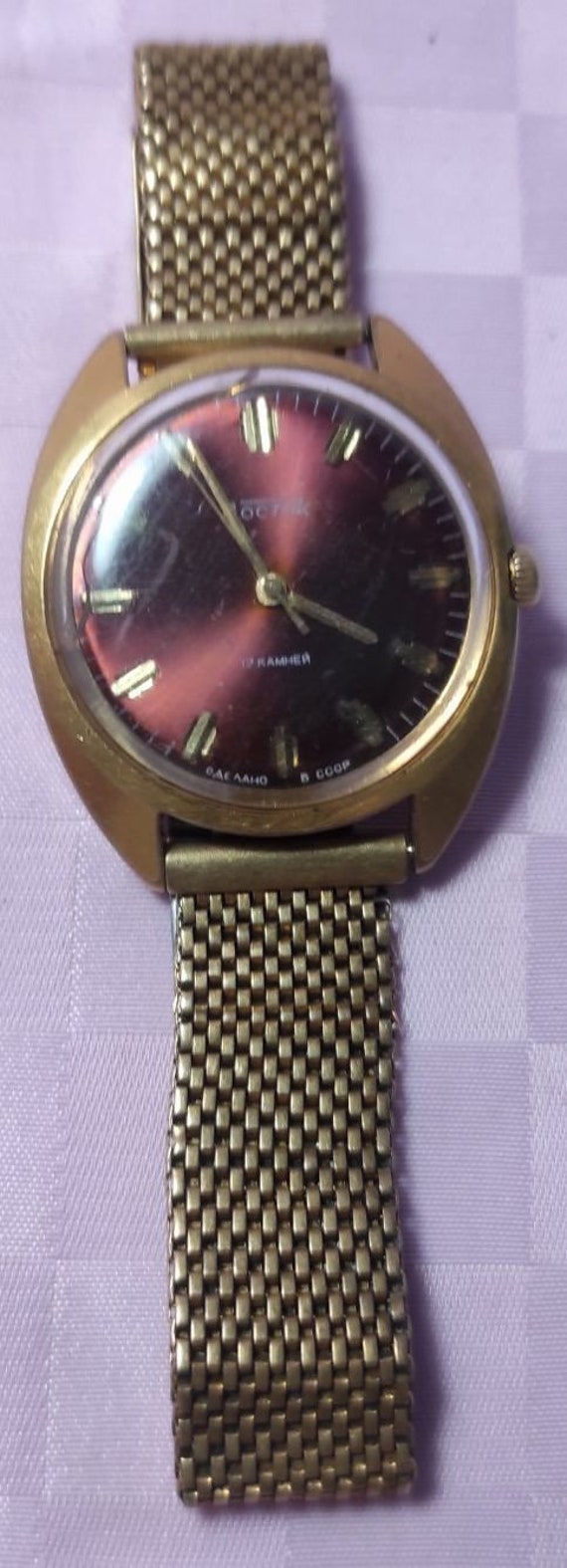 Vintage Soviet watch WOSTOK AU 10 mechanism 2409A 