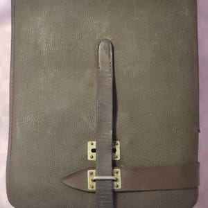 Sowjetisches Vintage Sammlertablett, seltenes großes Leder, Offizierstasche, braun, rote Armee, sowjetische Offizierstasche, Militärkartentasche, Original