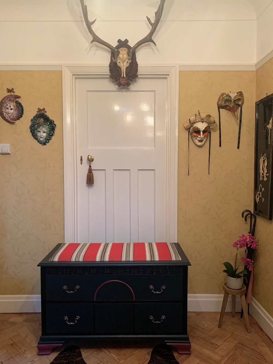 Rare Unique Storage Seating Bench Ottoman Antique Furniture Etsy