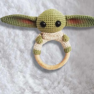 Alien Teether Teether Yoda Pattern, Pdf Pattern, Crochet Pattern Yoda Teether, Baby ...